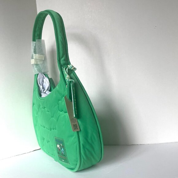 Coach Coachtopia Loop Ergo Bag Cloud Quilting Green Shoulder 90s Bag CV875 - Picture 8 of 12